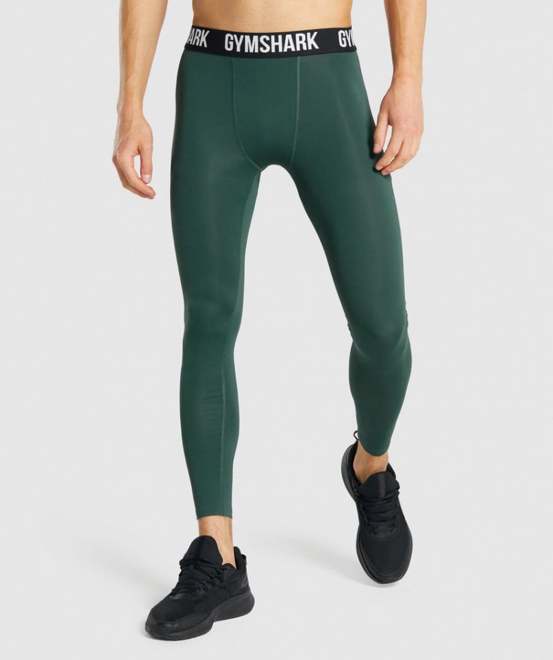 Legginsy Gymshark Element Baselayer Męskie Ciemny Zielone | PL 481KSV